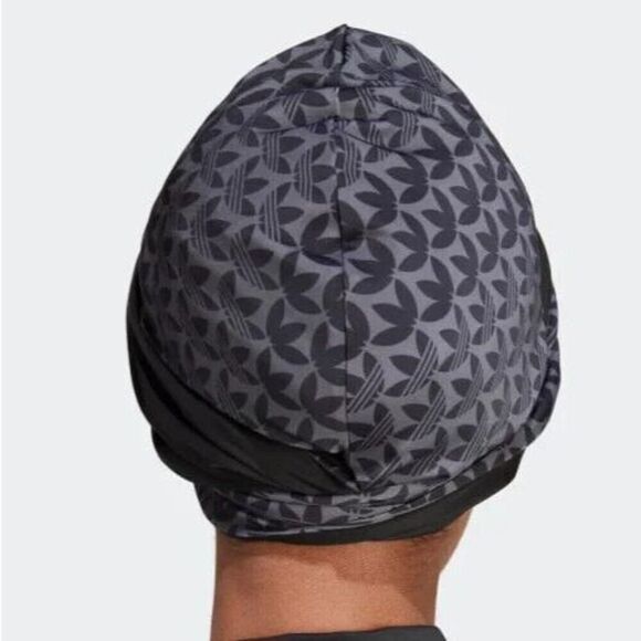 Adidas HS5398 Womens O/S Black Trefoil Monogram Reversible Swim/Beach Turban - Picture 6 of 6